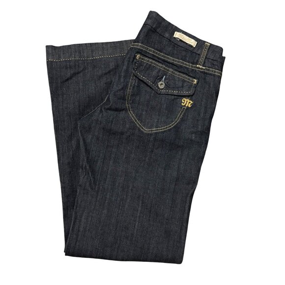 Miss Me Womens Blue Denim Geneva Wide Leg Jeans Size 31 - Picture 4 of 9